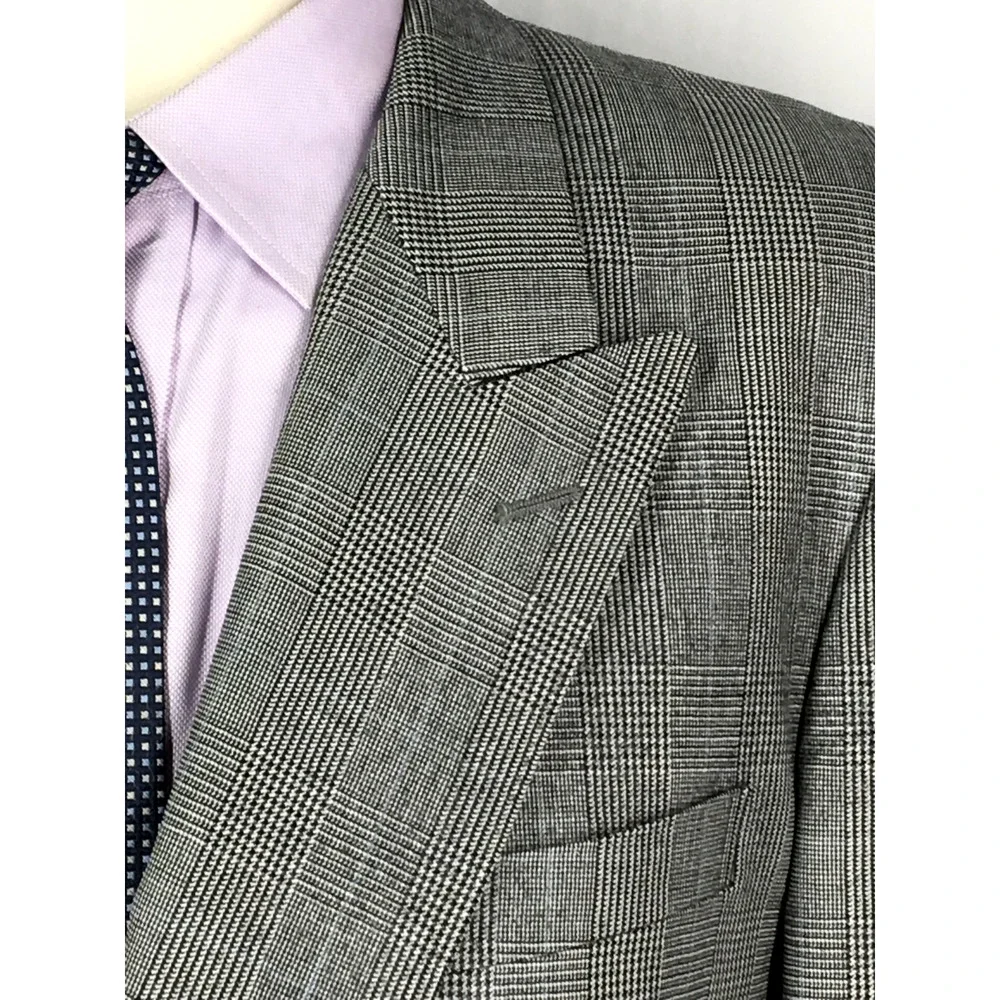 42L Malibu Clothes Beverly Hills Mens Vintage Double Breasted Wool Suit Pants 36